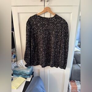 Reitmans Black and White Speckled Blouse